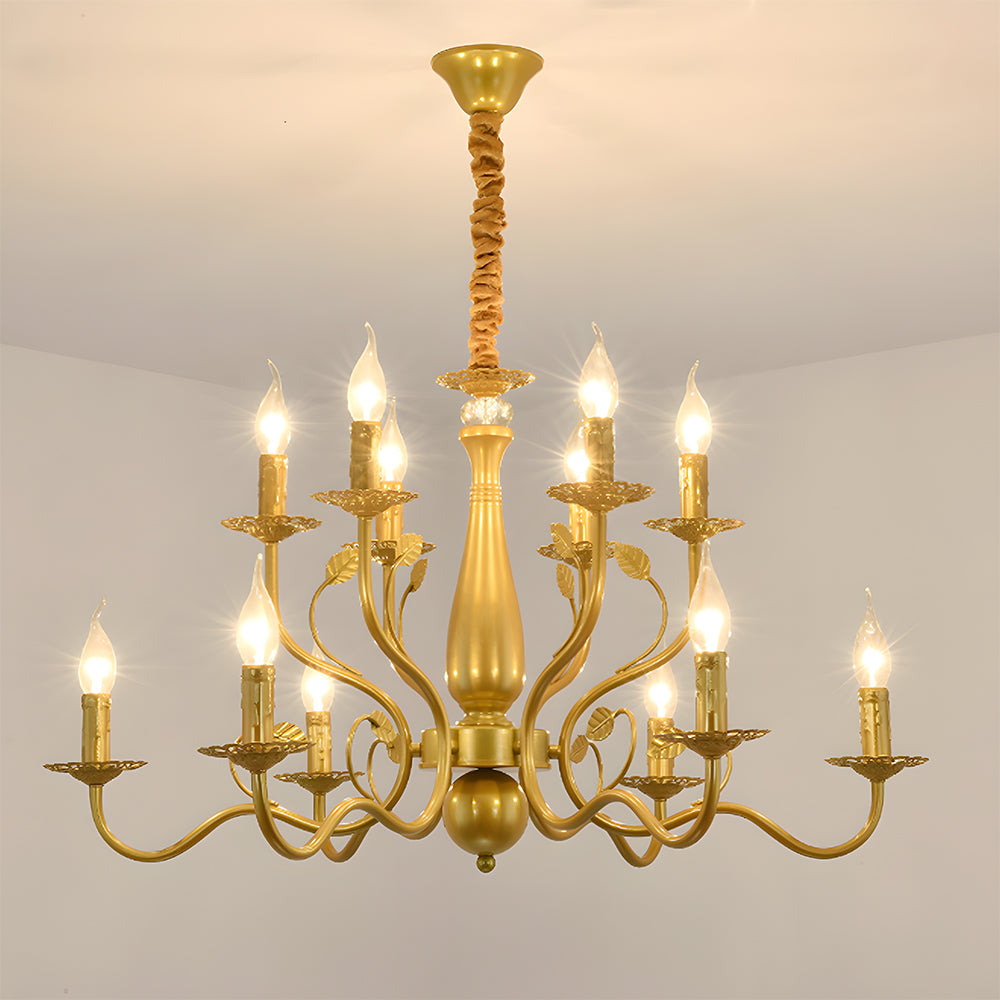 Flemish Style Farmhouse Chandelier | Rustic Iron | Vintage Pendant Fixture | 6/12/16 Lights | Brick by Brick