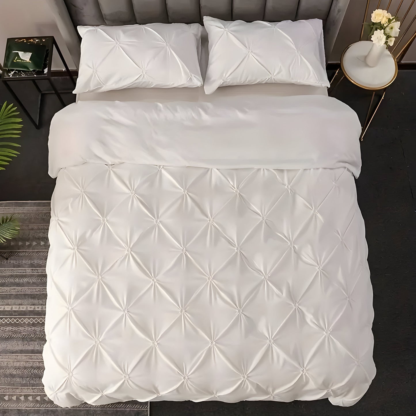 CloudLoom Duvet Set - Kneifen Rynkade Filtäckes Set