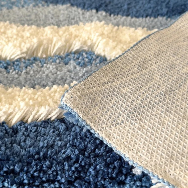 Aesthetic Wave Tufted Rug – Havsinspirerad Mjuk &amp; Halkfri Matta