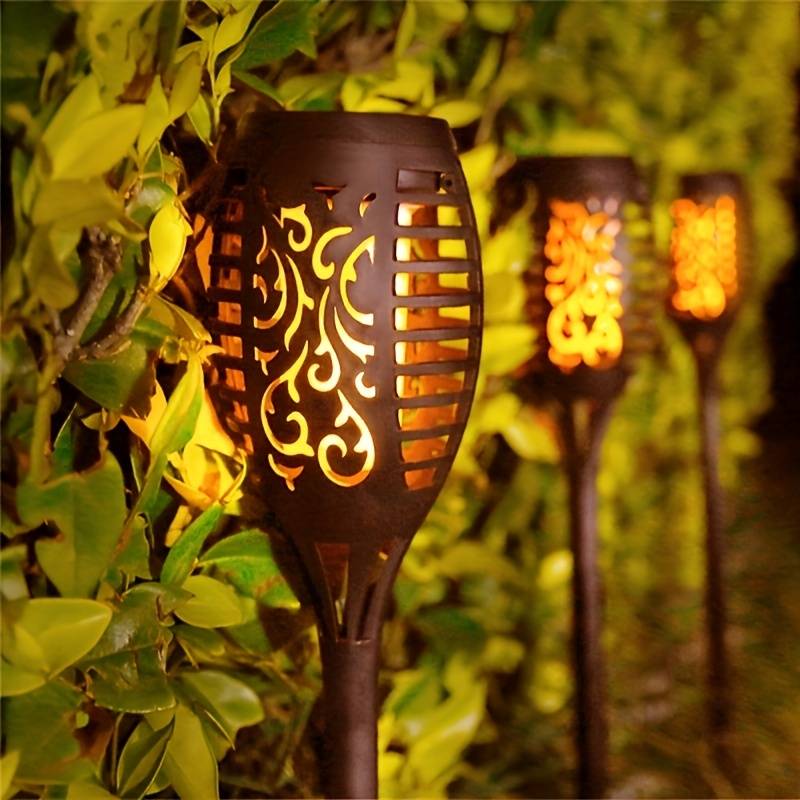 Utomhus Solträdgårdslampa Flammeffekt