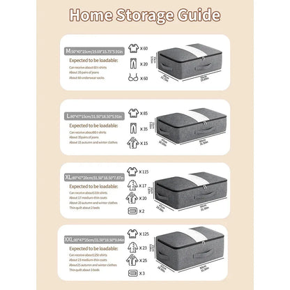 QuiltVault Bag - Sängförvaringsväska med stor kapacitet och tvåvägsdragkedja