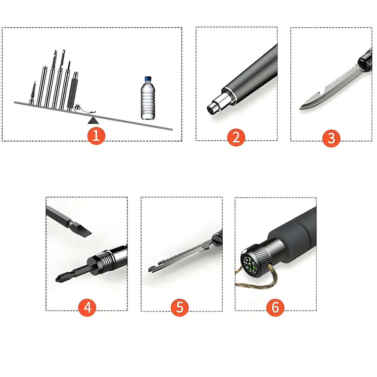 Carvallo TrekVario | Fällbar & Höjdjusterbar | Ultralätt av aluminium | 106–130 cm | Inkl. Terrängtillbehör