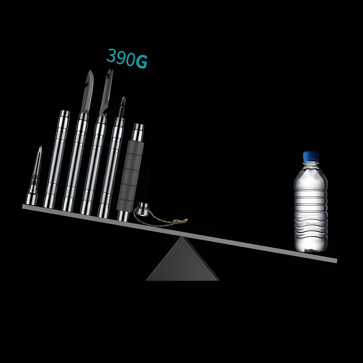 Carvallo TrekVario | Fällbar & Höjdjusterbar | Ultralätt av aluminium | 106–130 cm | Inkl. Terrängtillbehör
