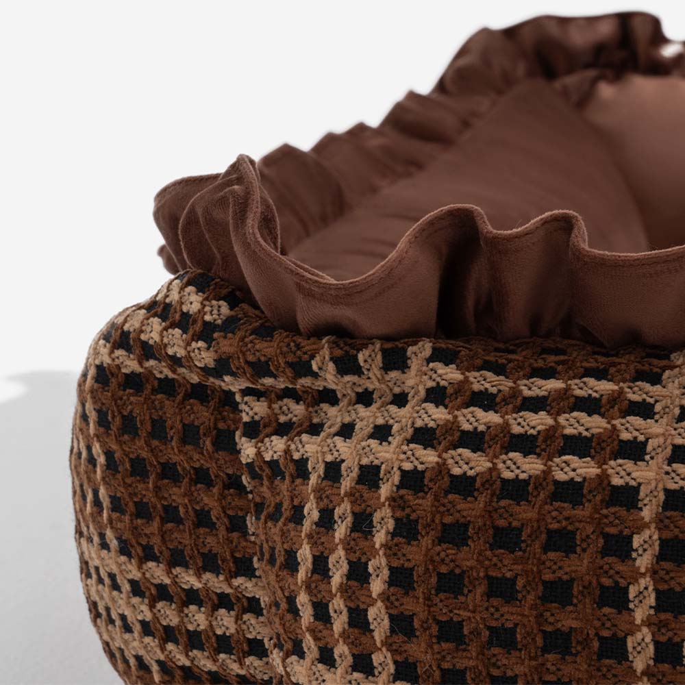 Bliss Bolster Ortopedisk Hundsäng Sammet Skum Stödjande Design