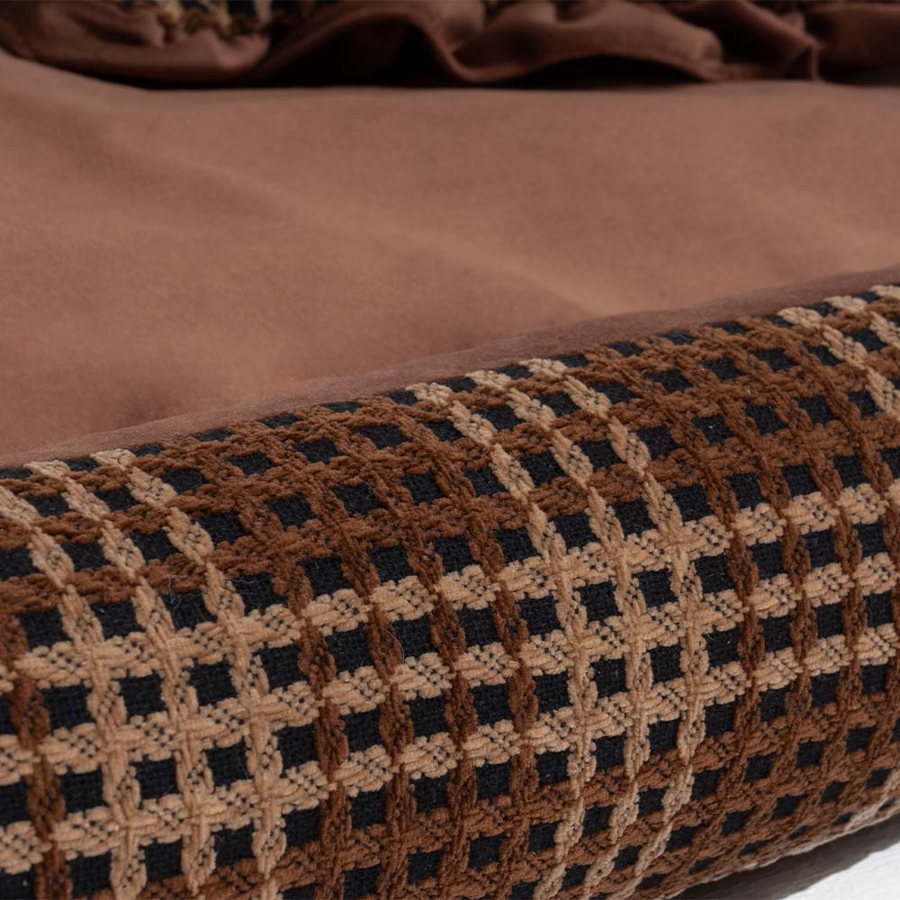 Bliss Bolster Ortopedisk Hundsäng Sammet Skum Stödjande Design