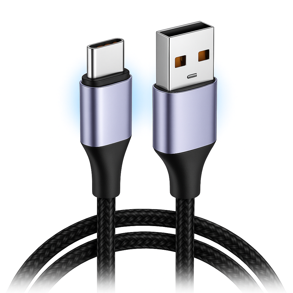 USB-kabel Snabbladdning Flätad Sladd