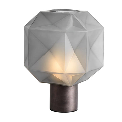 1-Ljus Cubo Bordslampa med Rökgrå Glaslampa
