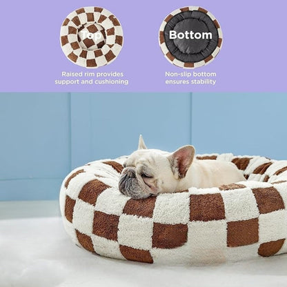 Snuggle Floral Rutmönstrad Husdjursbädd