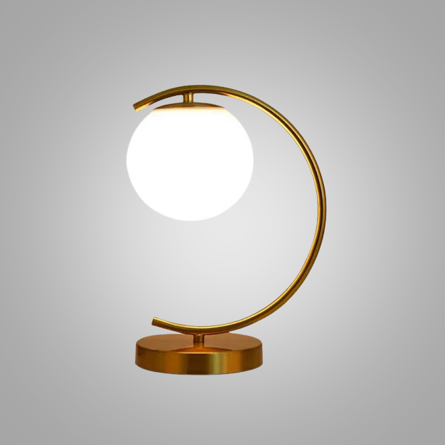 LumeSphere – Dimbar LED Bordslampa med Glaskula för Vardagsrum och Sovrum