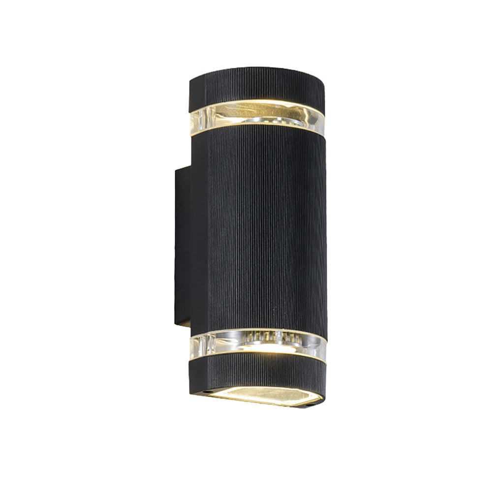 Svart Vattentät LED Upp- och Nedljus Vägglampa