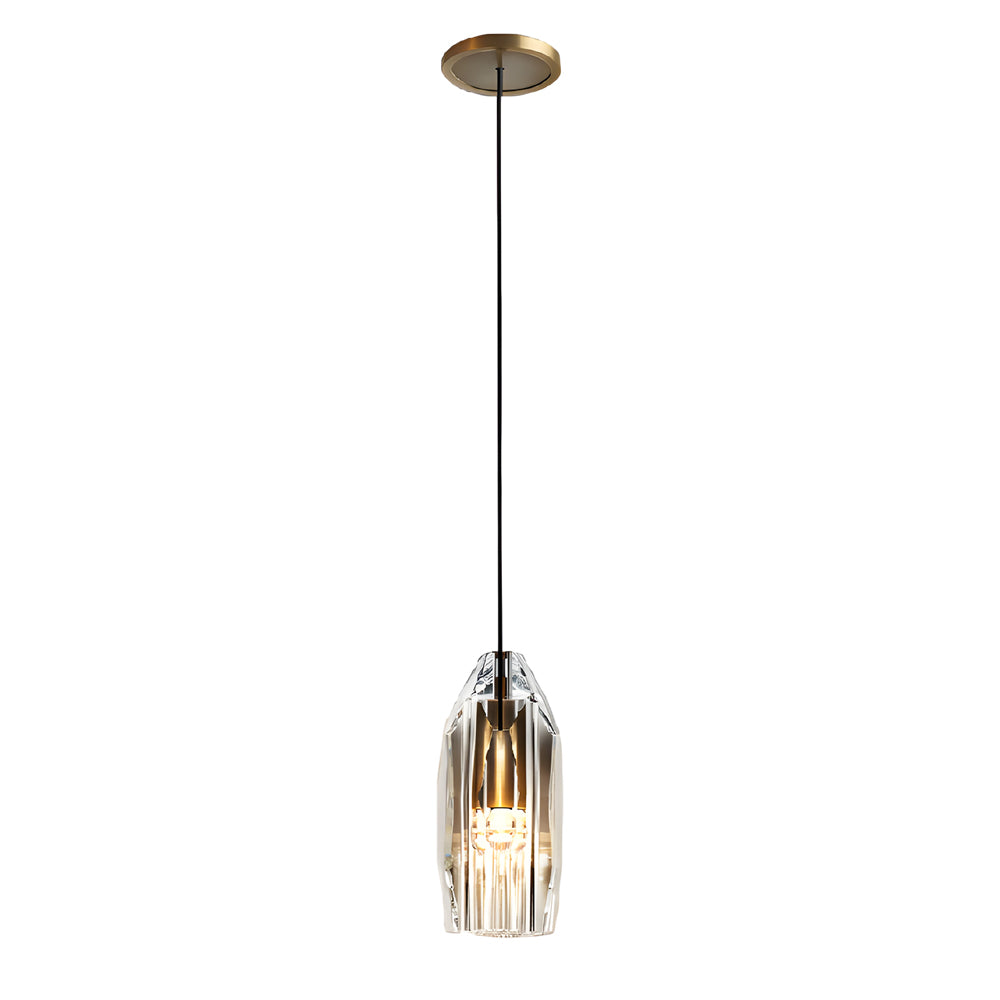 Geometrisk Taklampa med Kristallaccenter