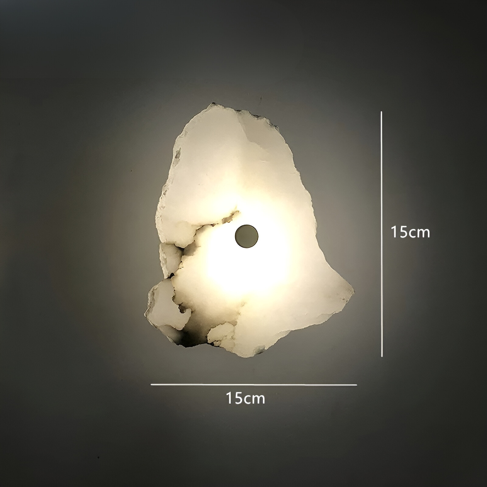 LED-vägglampa i marmorutseende – Stilfull väggbelysning för vardagsrum och hall