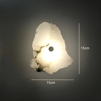 LED-vägglampa i marmorutseende – Stilfull väggbelysning för vardagsrum och hall