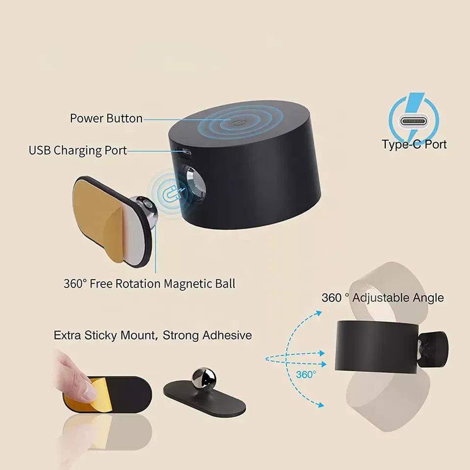 Carvallo | WallBeam - Trådlös uppladdningsbar vägglampa