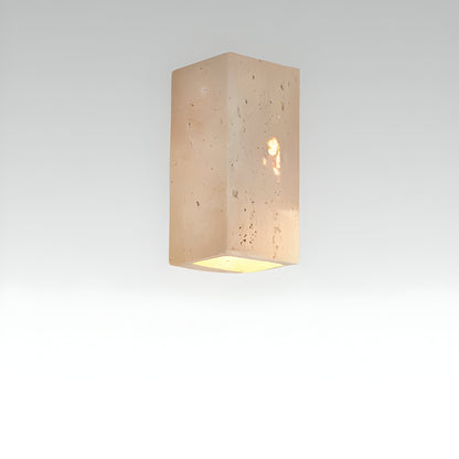 ScandiStone Light – Rektangulär Travertin LED Vägglampa