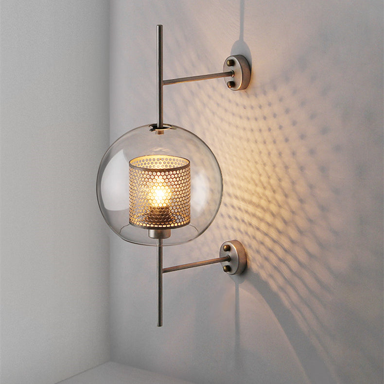 Modern Glasboll Vägglampa | Enkel Glödlampa Sconce | Järn &amp; Glas Armatur | Brick by Brick
