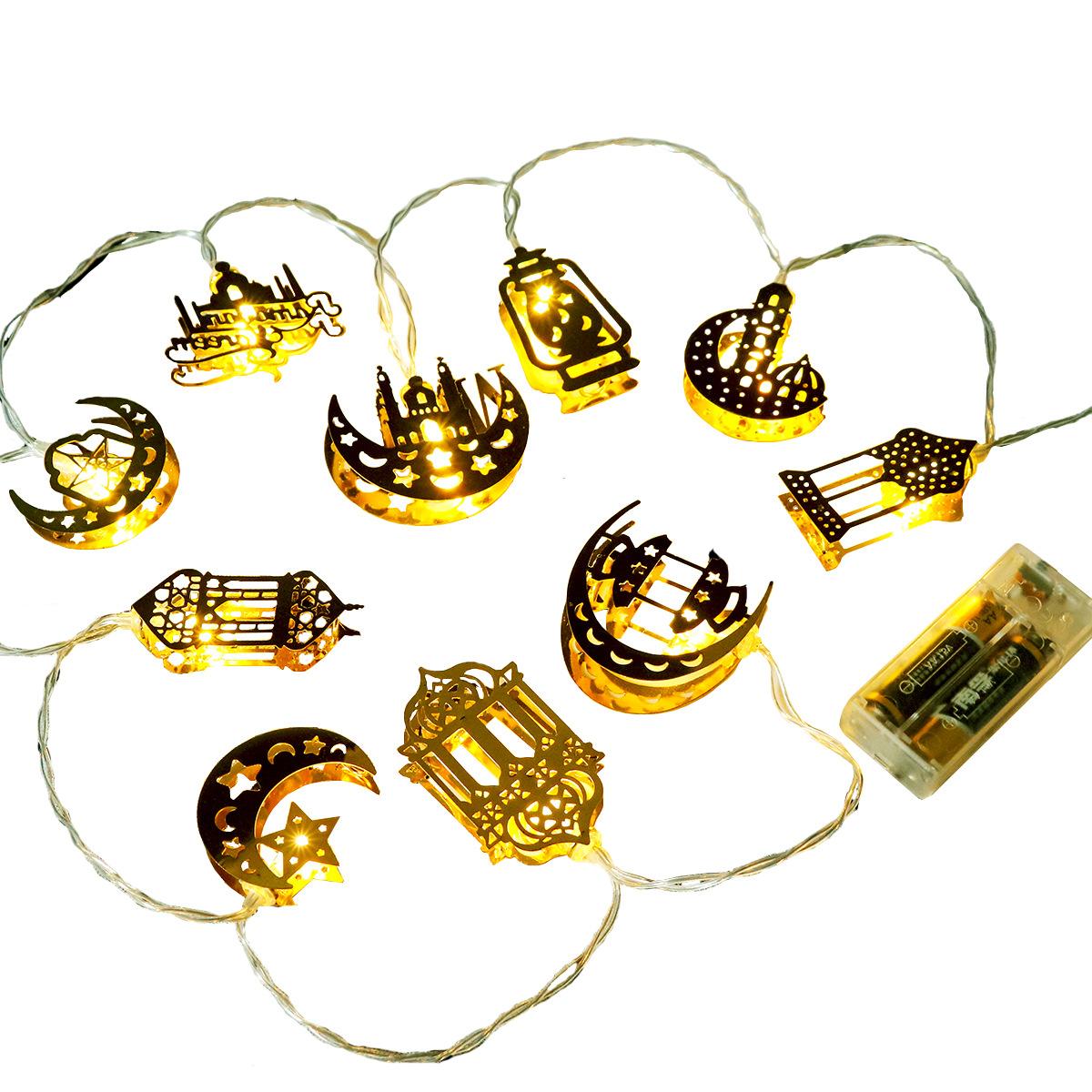 Färgglada LED-ljusslingor – Dekorativa ljus med måne- och lyktteman för hem och trädgård