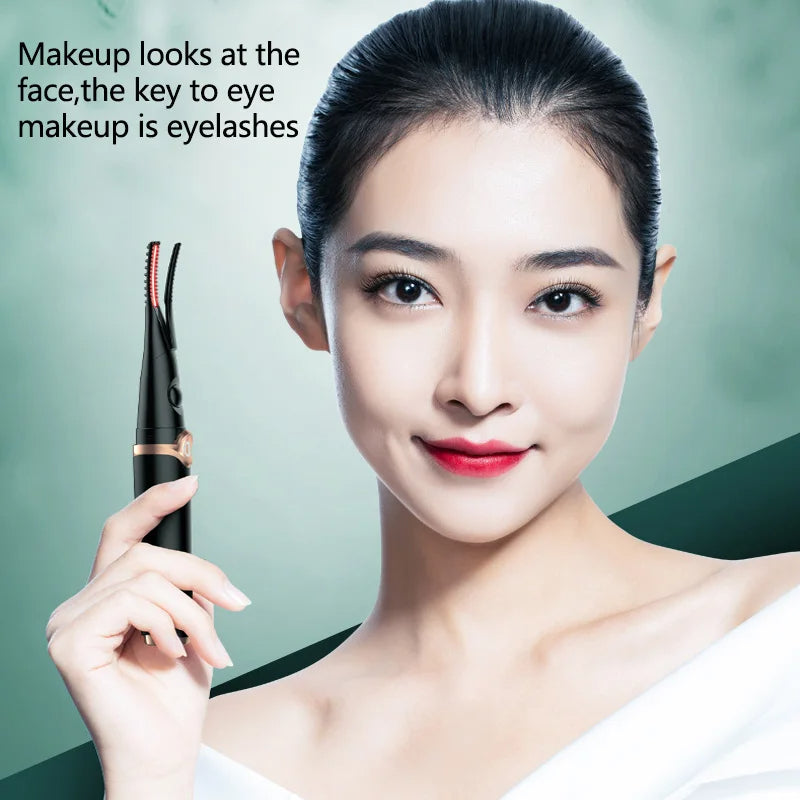 Uppvärmd fransböjare USB-uppladdningsbar elektrisk - Snabb, Naturlig, 24-timmars krusning