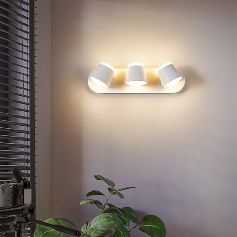 ScandiGlow – Justerbar LED Vägglampa med Cylinderformad Skärm, Finns i 1/2/3 Ljuspunktet