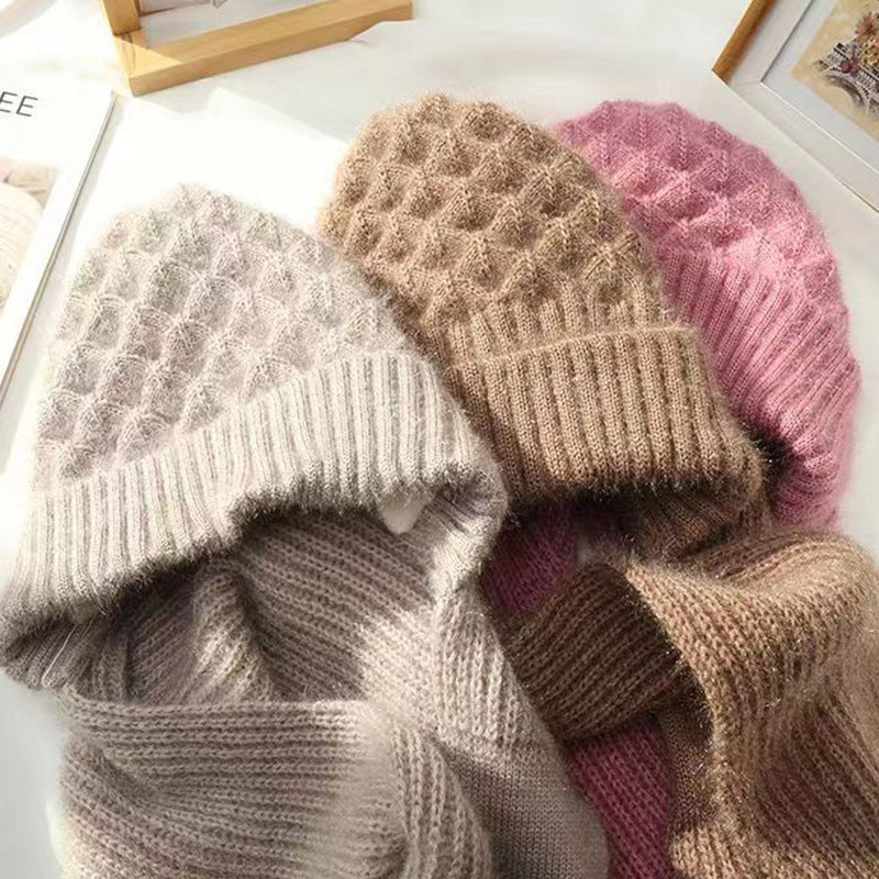 Carvallo | ScarfBeanie - Damensjal och Beanie-hatt i ett