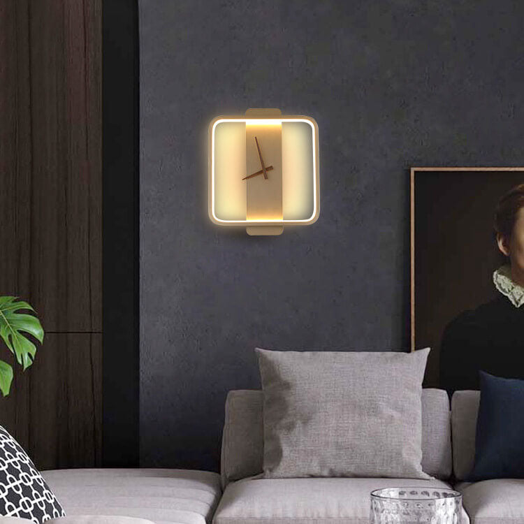 Modern, minimalistisk, klockformad LED-vägglampa med 1 ljus