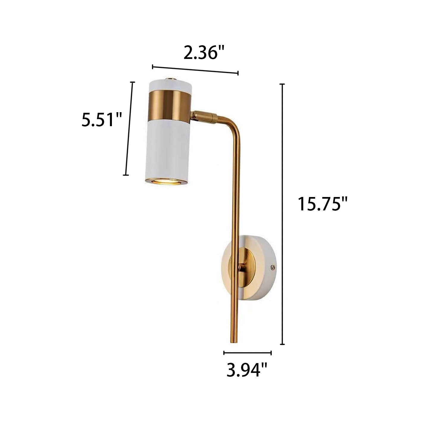 Modern minimalistisk spotlight vridbar LED-vägglampa av järn