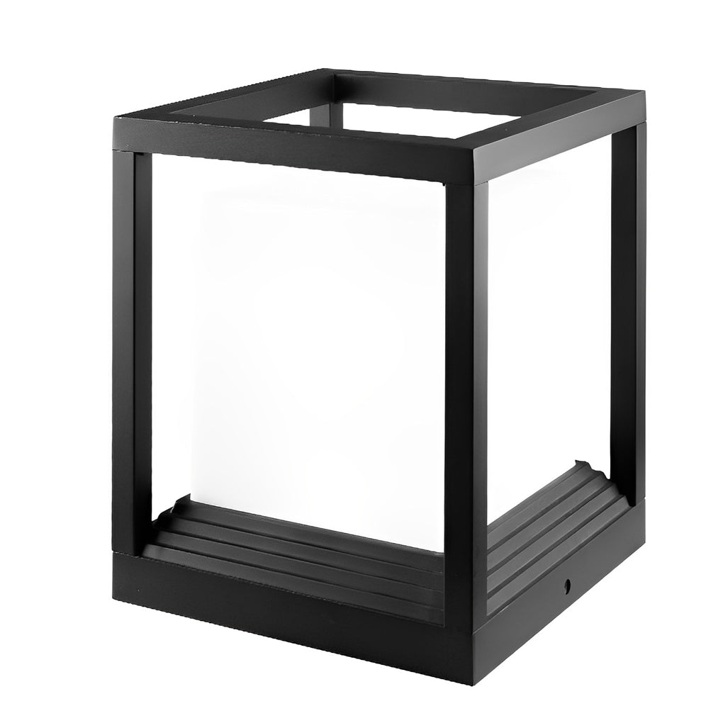 Utomhus solcells LED-ljuskälla svart aluminium