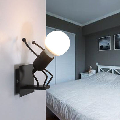 Moderna LED Vägglampa Vit/Svart för Badrum och Vardagsrum