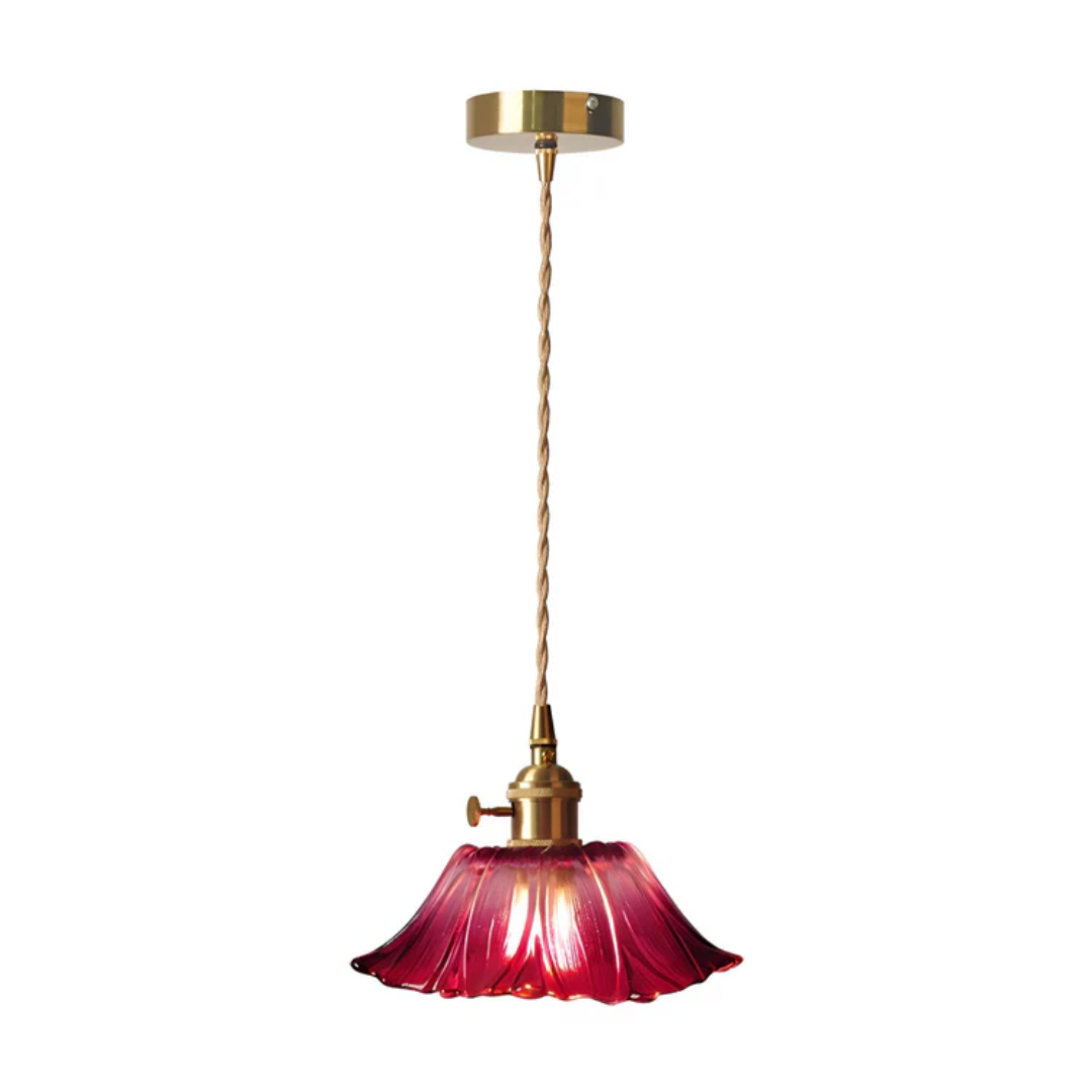 Iphirea Lotus | Hänglampa i glas med varmt LED-ljus