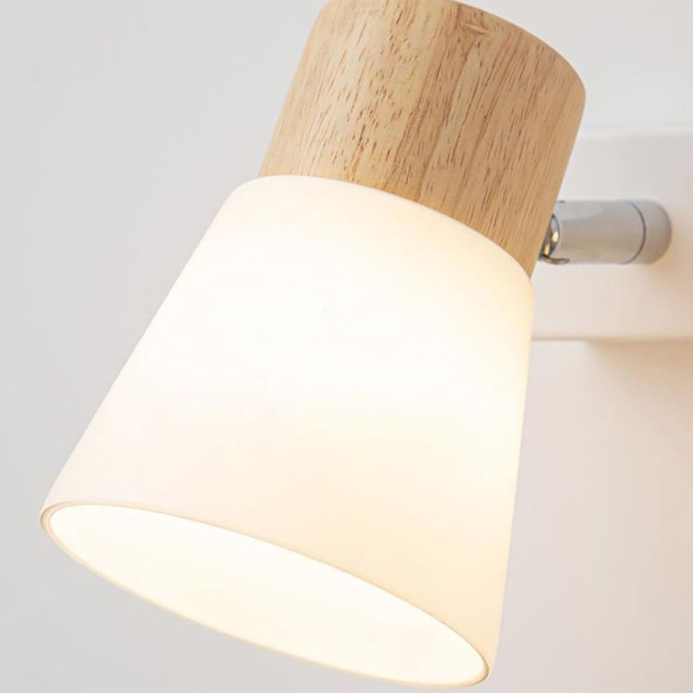 Ozawa Nordic LED Vägglampa Trä/Glas Vardagsrum/Matsal Vit