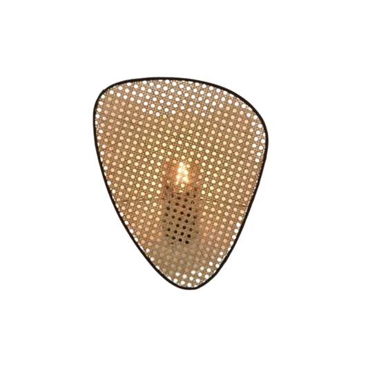 Carvallo – Stilig vägglampa med vävd skärm och mjuk omgivande belysning