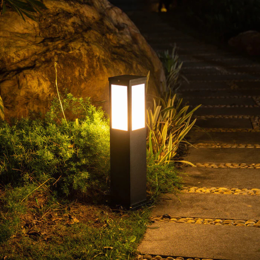 Lunviora Halo | Solcellsdriven design utomhuslampa med mjuk ljuseffekt