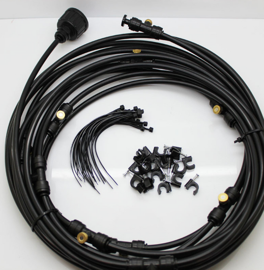 Vattensystem för trädgården – Droppbevattning kit med justerbar sprejhuvud och tillbehör