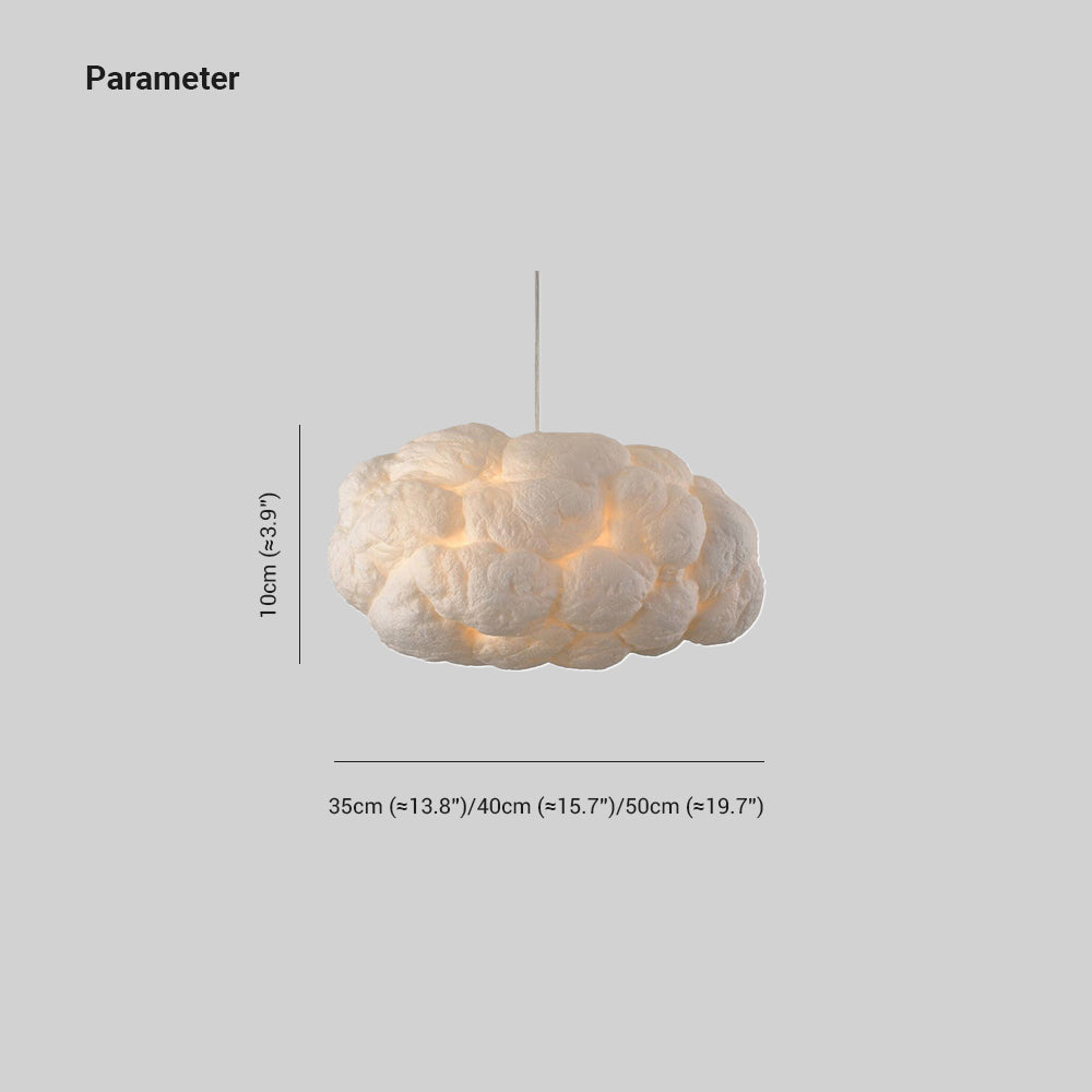 Aurora Design Wolk LED Hänglampa PVC/Bomull Vit