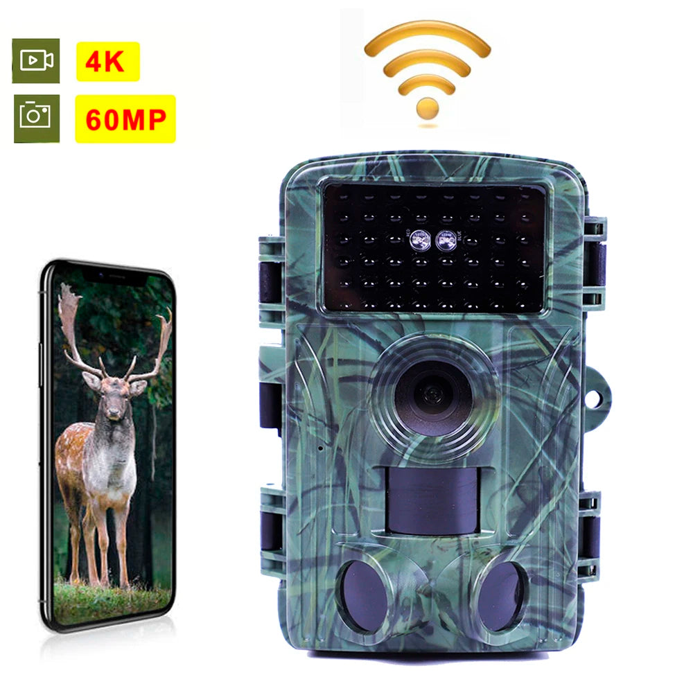4K Ultra HD Jakt Trail Kamera med WIFI &amp; Live Nattvision Streaming