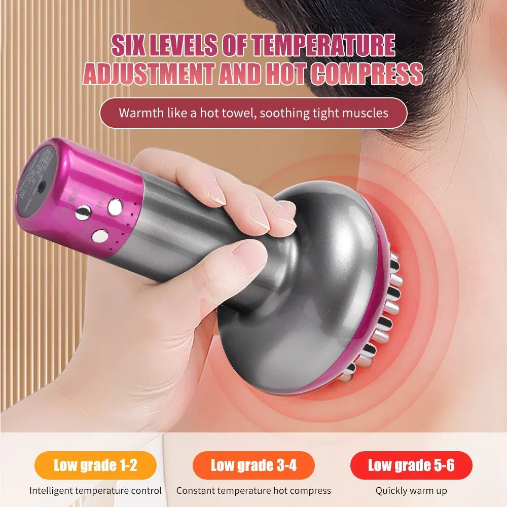 Mikroströmsterapi Massager: EMS, Värme, Guasha, Detox & Slimning