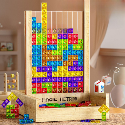 Magisk Trä Tetris Spel