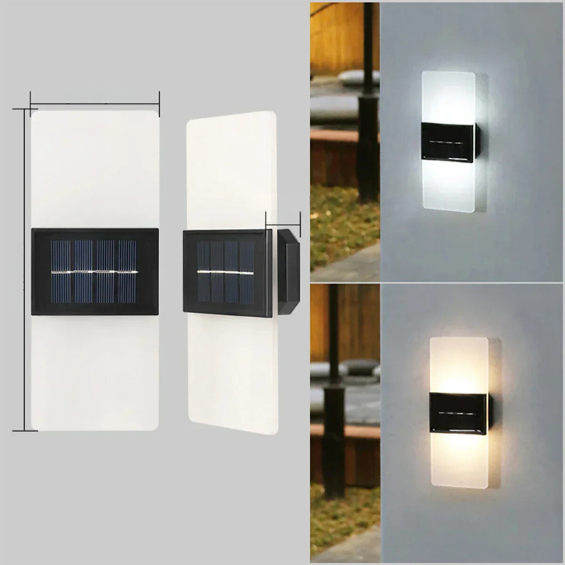 Carvallo Solar-Vägglampa Utomhus | Minimalistisk Design | IP65 Väderbeständig | LED-teknik | 58x30x140 cm