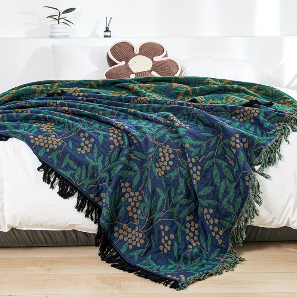 Vibrant Begonia Fruit Bandtassel Filt