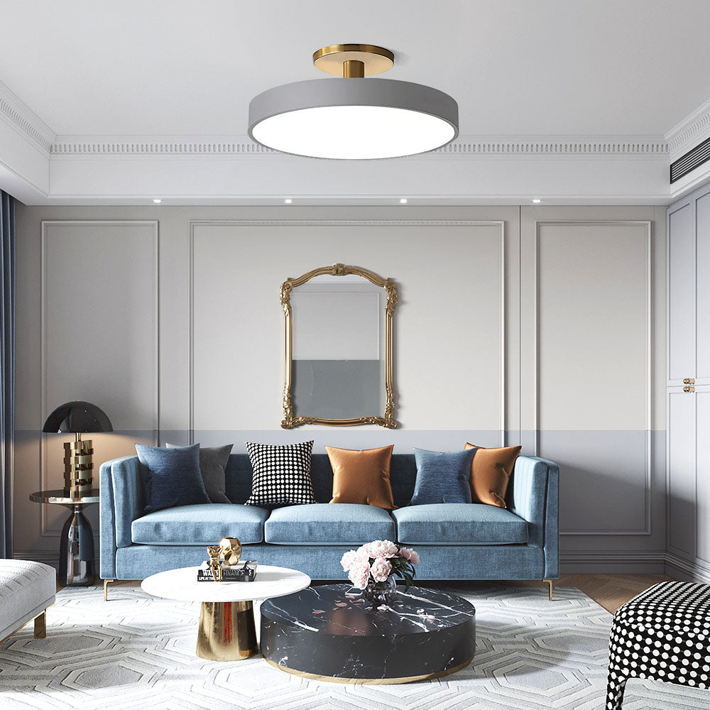 Modern Flush Mount Ceiling Light | 5.9×11.8–23.6 in | LED Rund Armatur | Hårdvara + Akryl | Brick by Brick