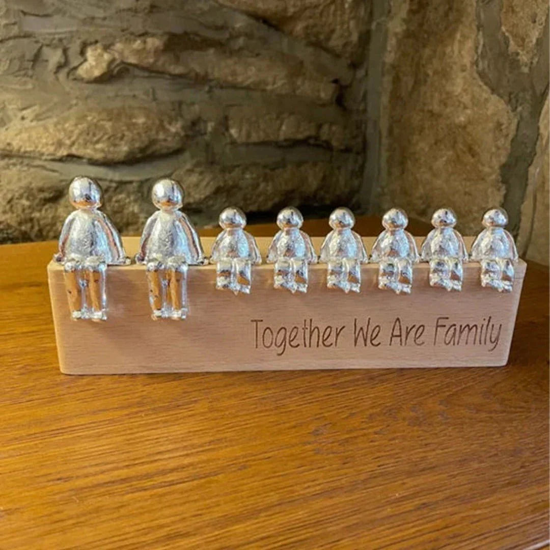 Tidlös familjeskulptur