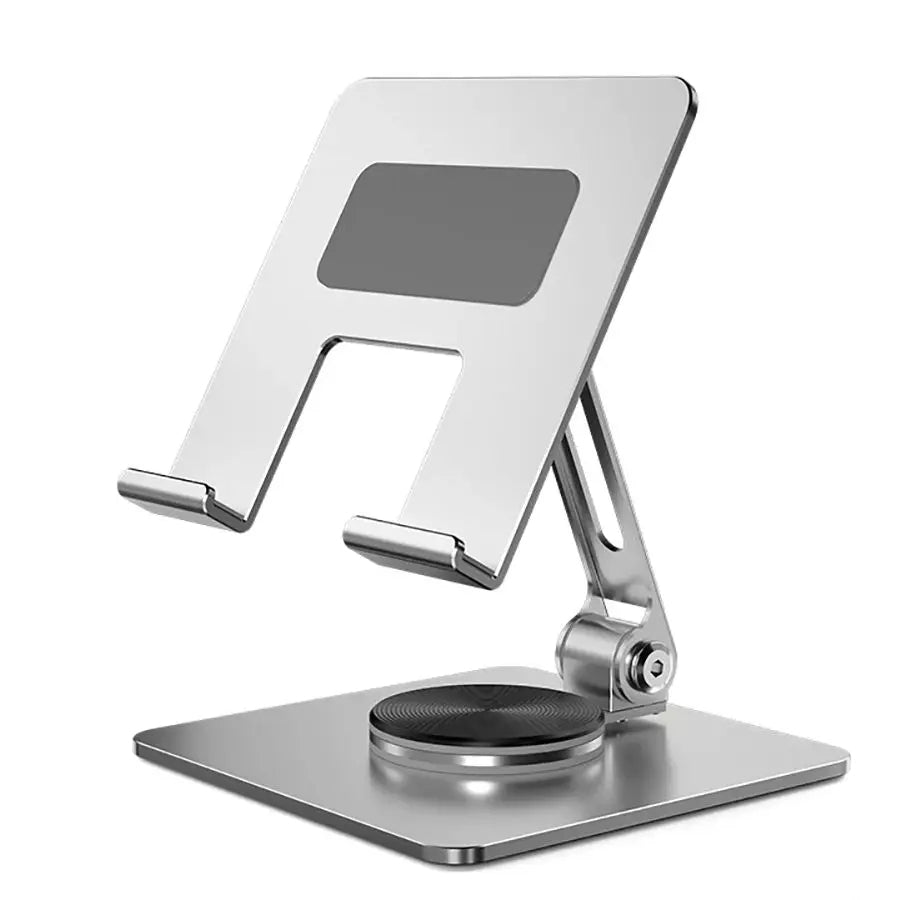 Universal 360° Telefonstativ – Aluminiumlegering Skrivbordshållare med laddningsåtkomst och halkfri bas