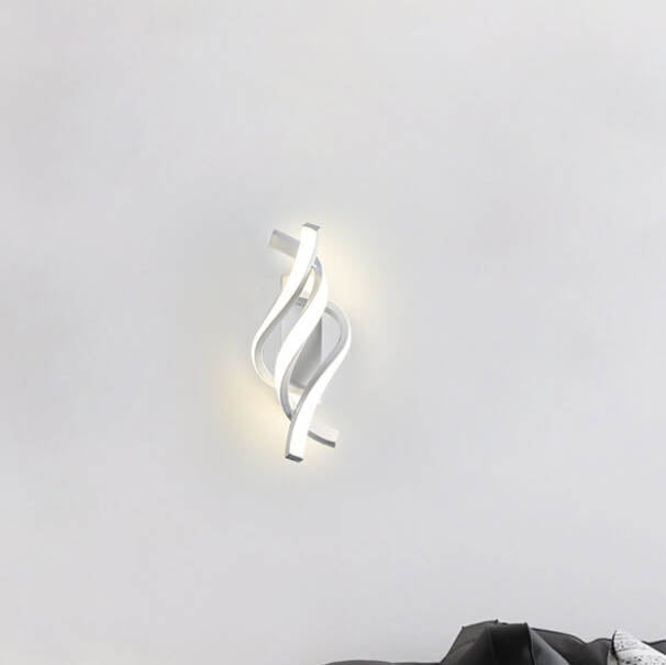 Modern minimalistisk spiral LED-vägglampa med 1 ljus
