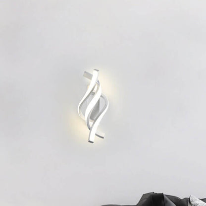 Modern minimalistisk spiral LED-vägglampa med 1 ljus