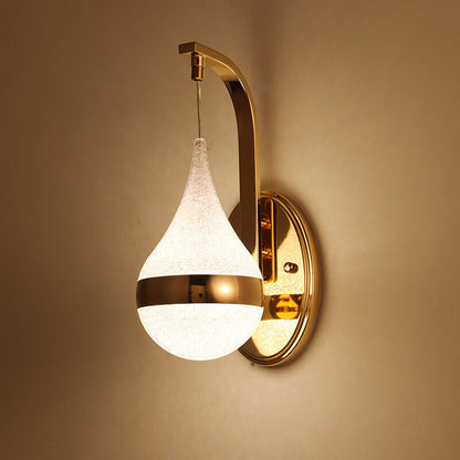 Minimalistisk droppformad LED-vägglampa med 1 ljus