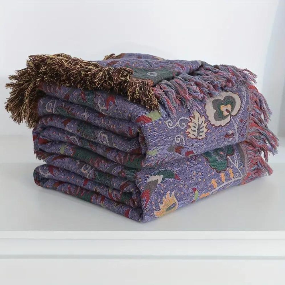 Påfågel Franje Bomullsfilt