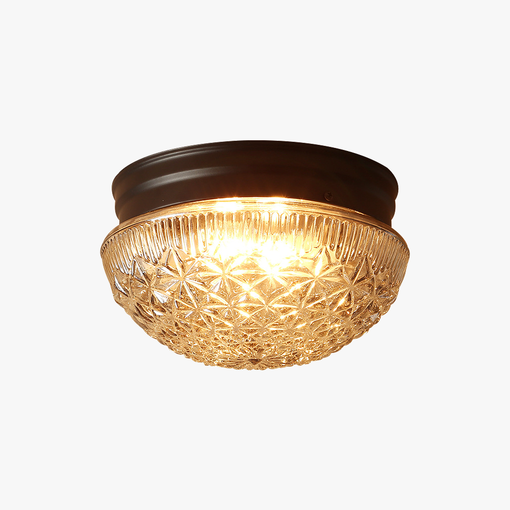 Klar Ribbade Glaskronlamp för Sovrum