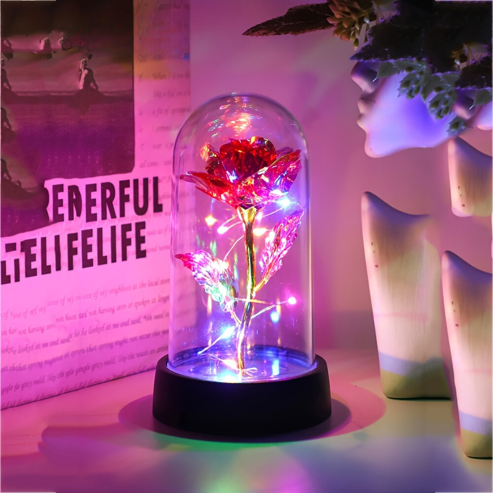 GoldenRose - Elegant Rosablomma Lampa för Gåvor och Dekoration