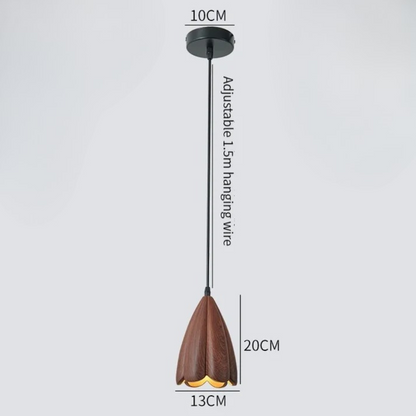 NordLume Lampa | Modern taklampa i valnöt i brunt, skandinavisk stil