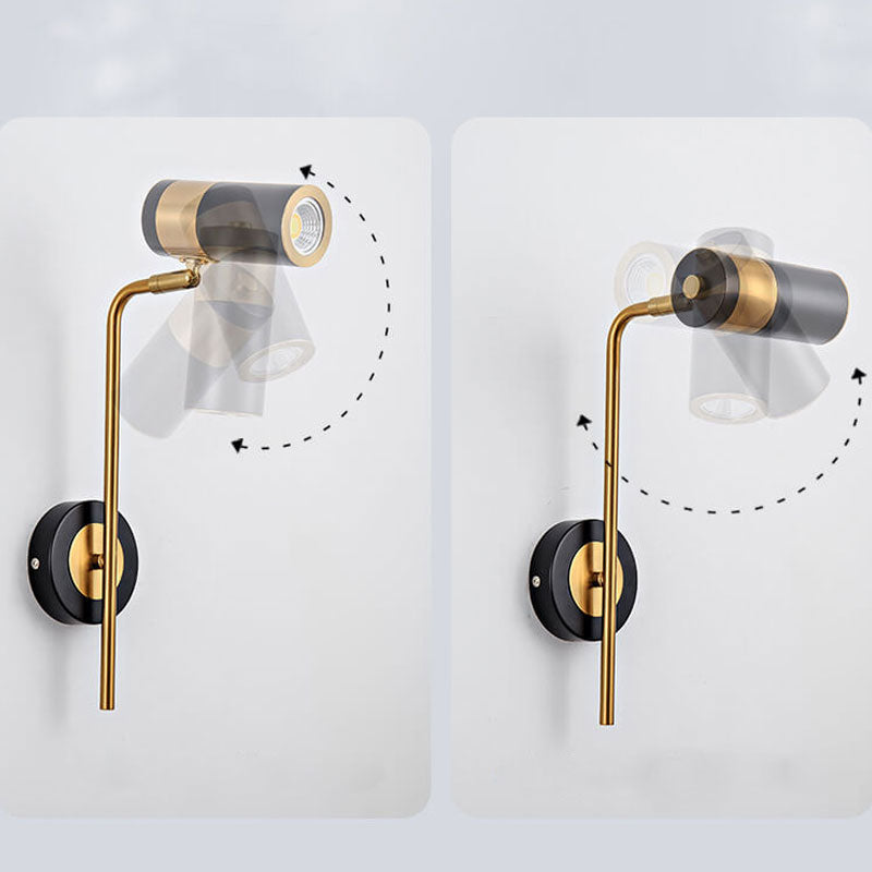 Modern minimalistisk spotlight vridbar LED-vägglampa av järn